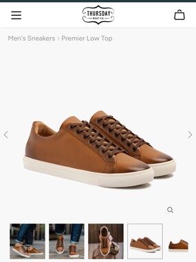 Men’s Thursday boot co. brown leather casual lace up shoes size 9